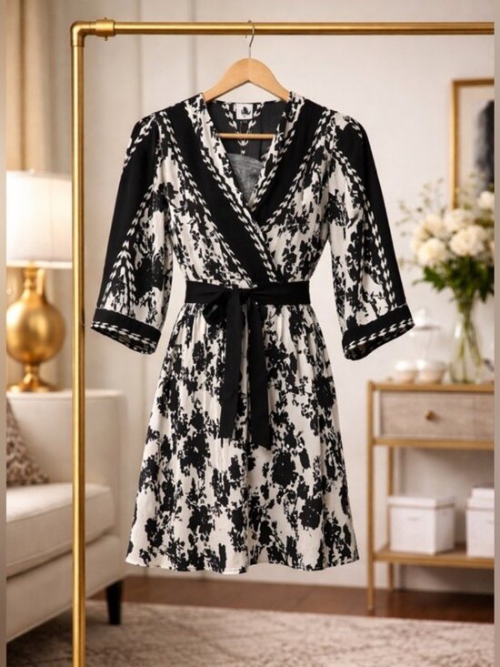 Cabi New NWT X-Factor Dress #6369 Black & White floral XXS - XXL Was $158 - Picture 2 of 16